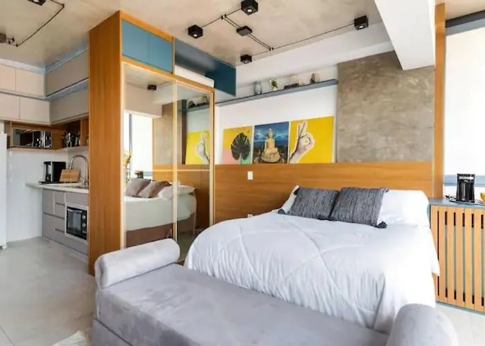 Studio 19º andar - vista incrível l Metrô a 250m Apartamento São Paulo aceita animais de estimação