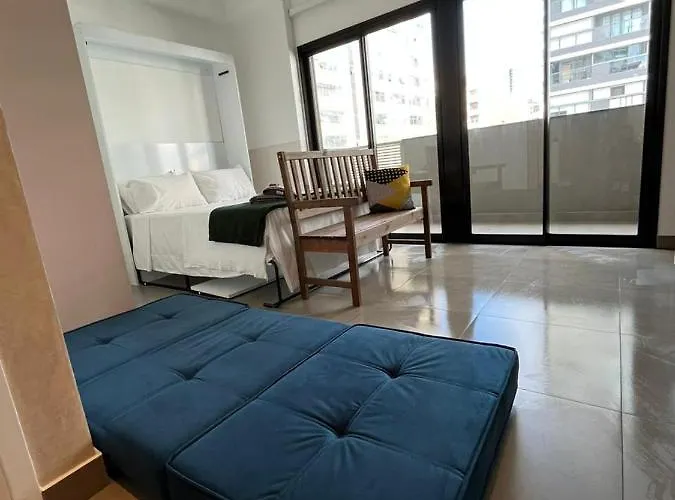 Loft De Luxo Com Varanda E Entrada Ao St Marche Jardins Apartamento São Paulo aceita animais de estimação