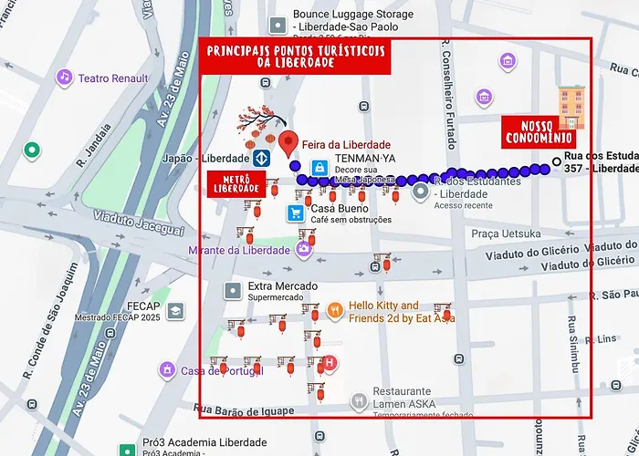 Liberdade | Acomoda 3 | 3min Metrô + Piscina + Gym São Paulo aceita animais de estimação